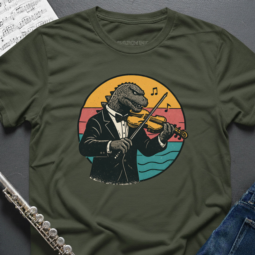 Godzilla Violin T-Shirt