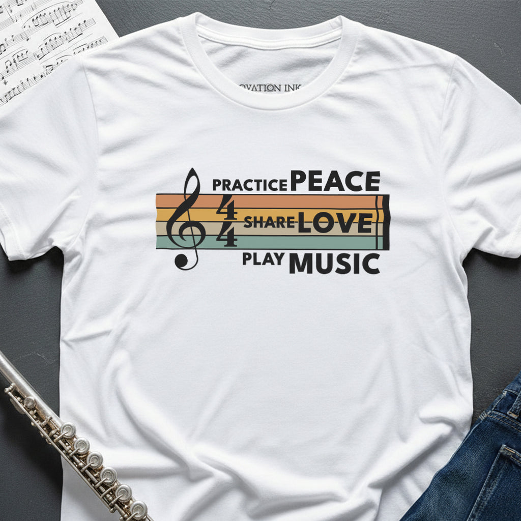 Practice Peace Love Music T-Shirt
