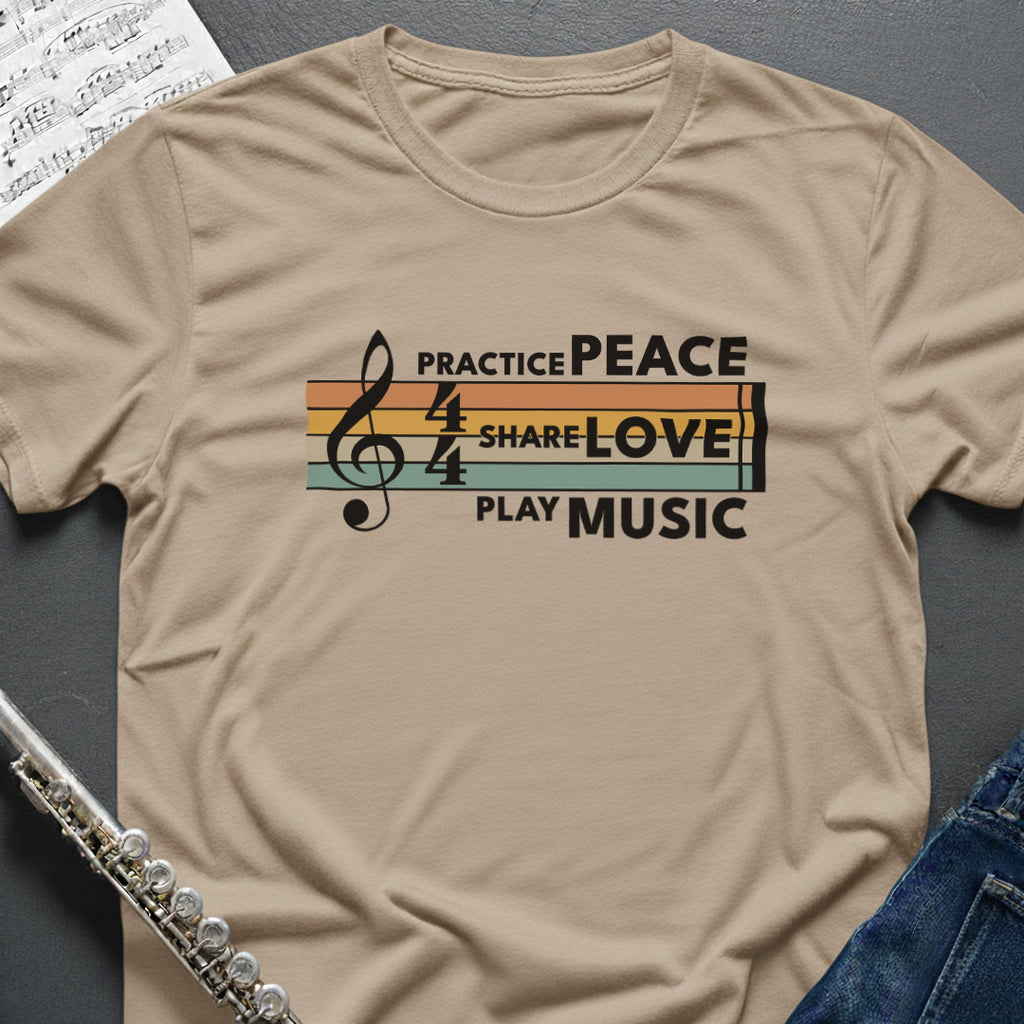 Practice Peace Love Music T-Shirt