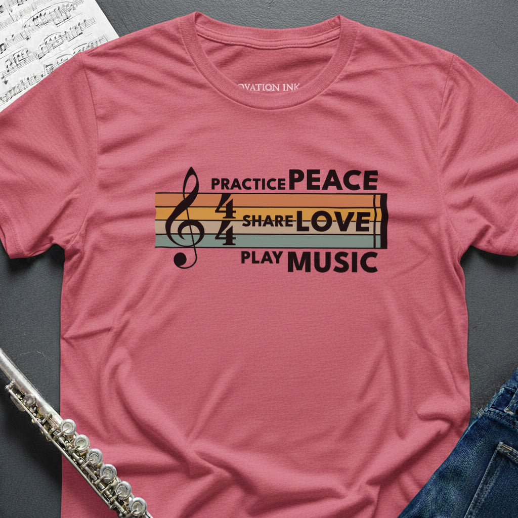 Practice Peace Love Music T-Shirt