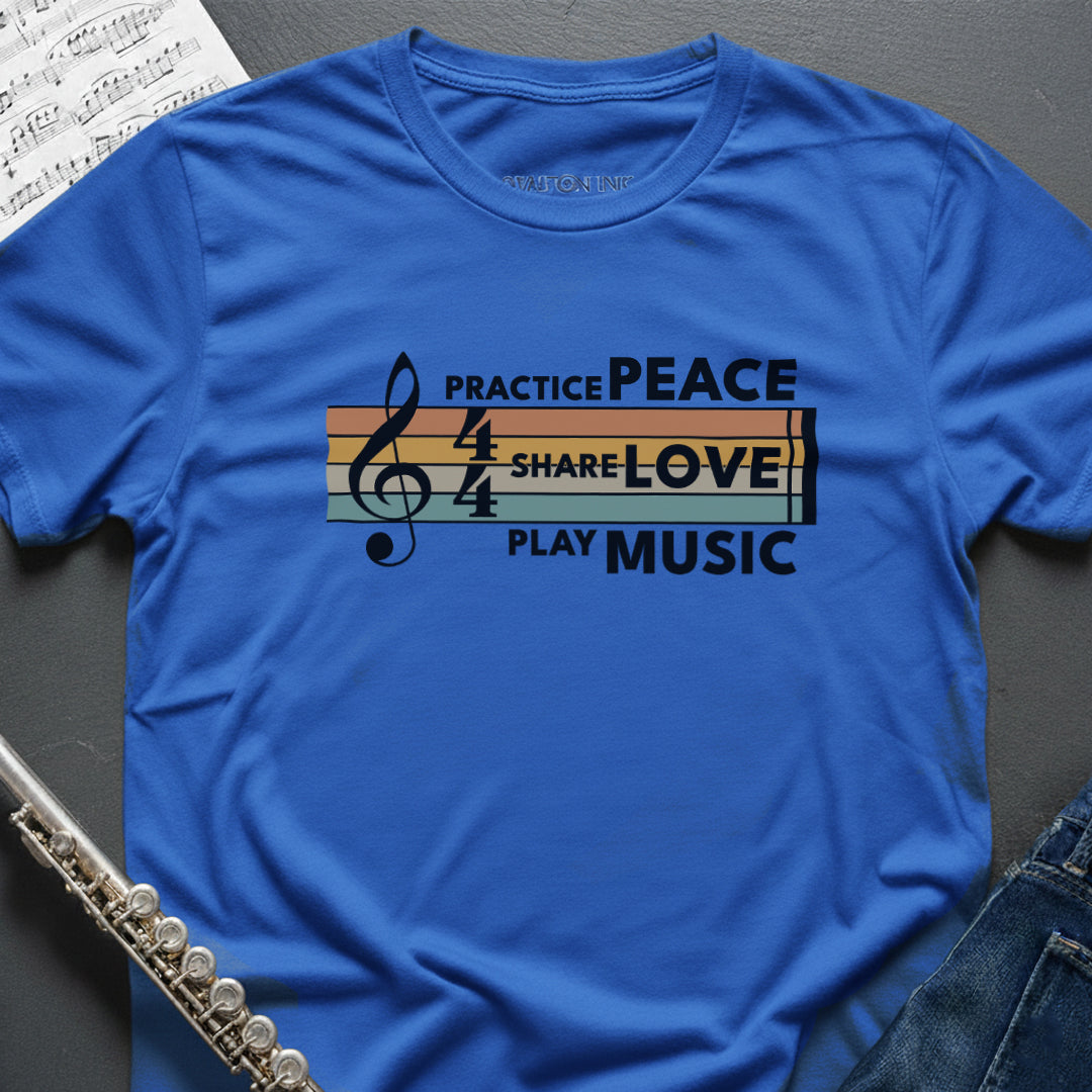 Practice Peace Love Music T-Shirt