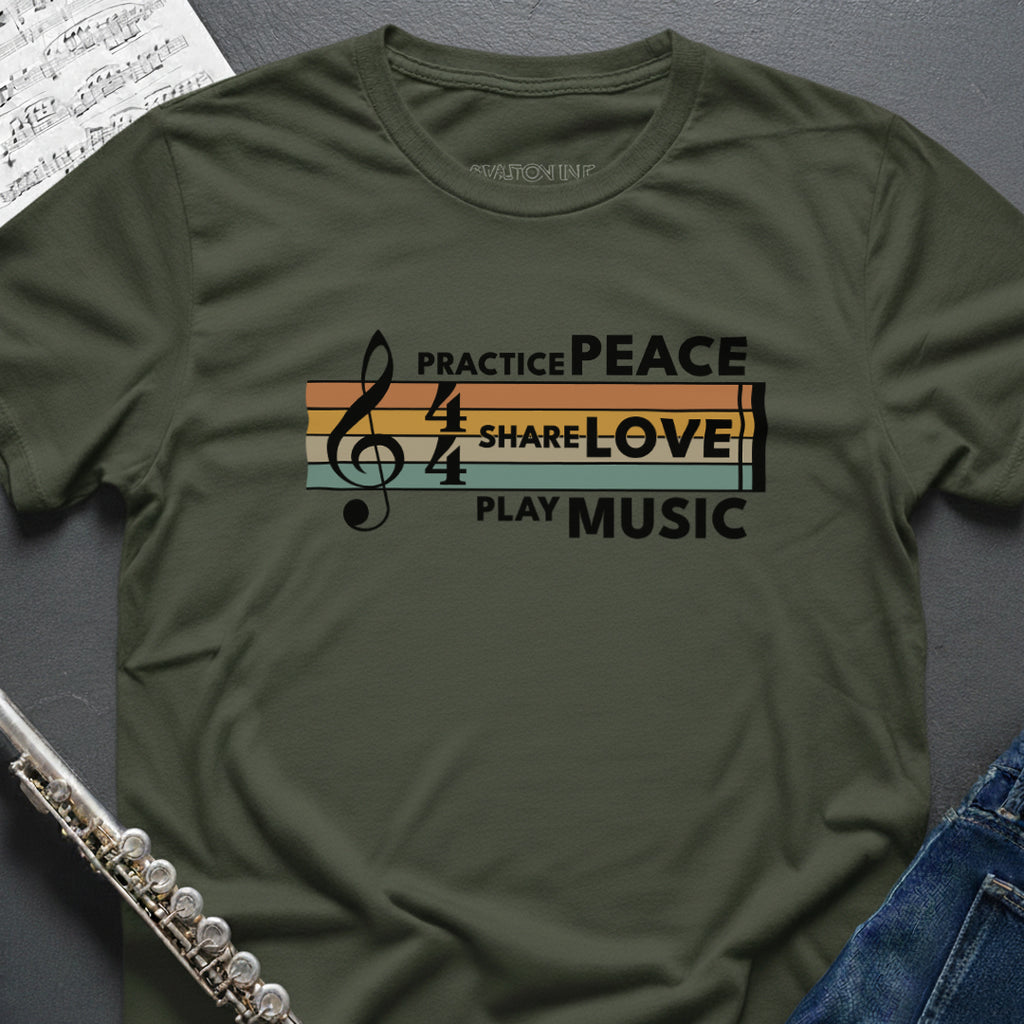 Practice Peace Love Music T-Shirt