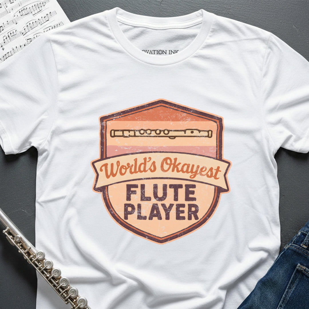 World's Okayest Flute Vintage T-Shirt
