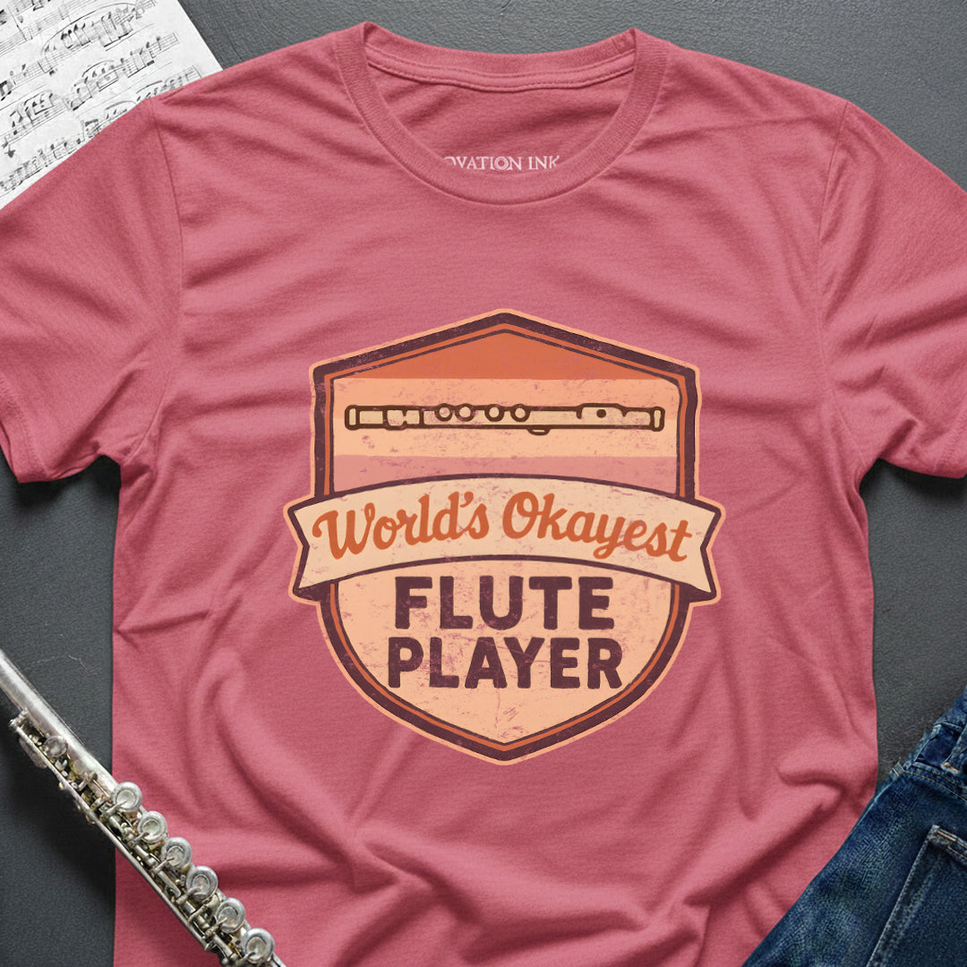 World's Okayest Flute Vintage T-Shirt