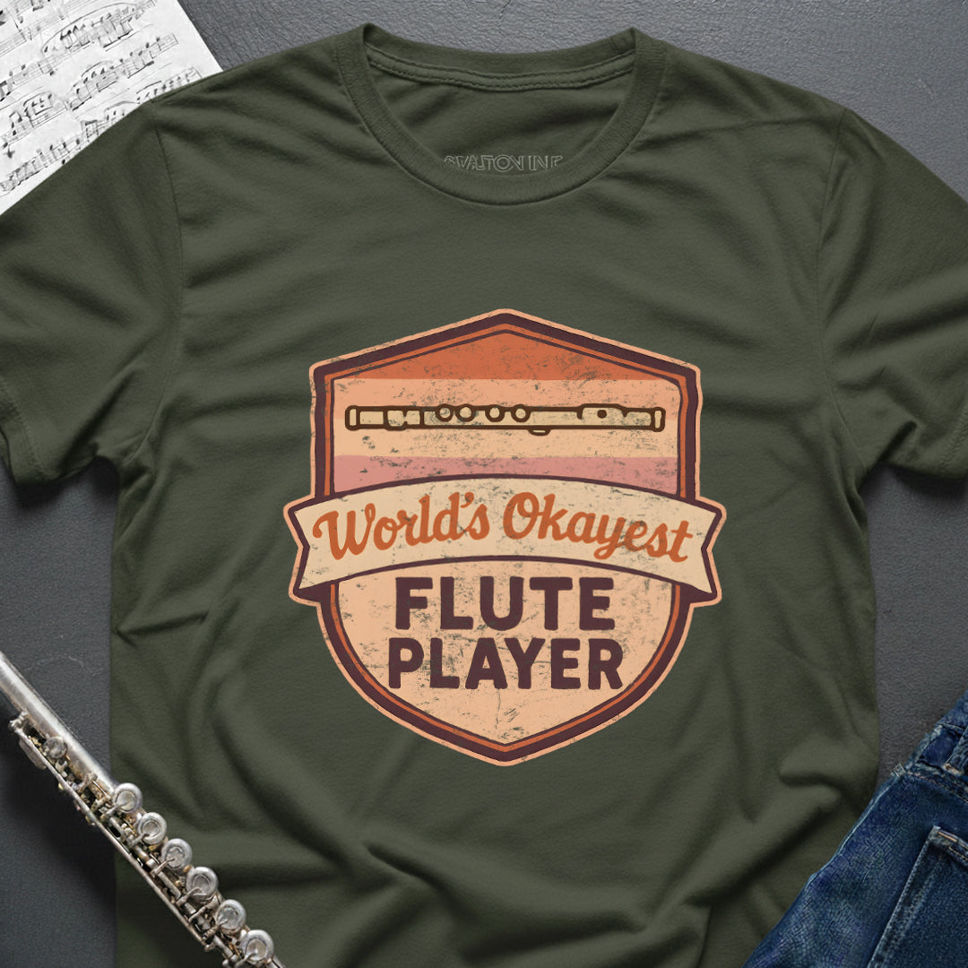 World's Okayest Flute Vintage T-Shirt