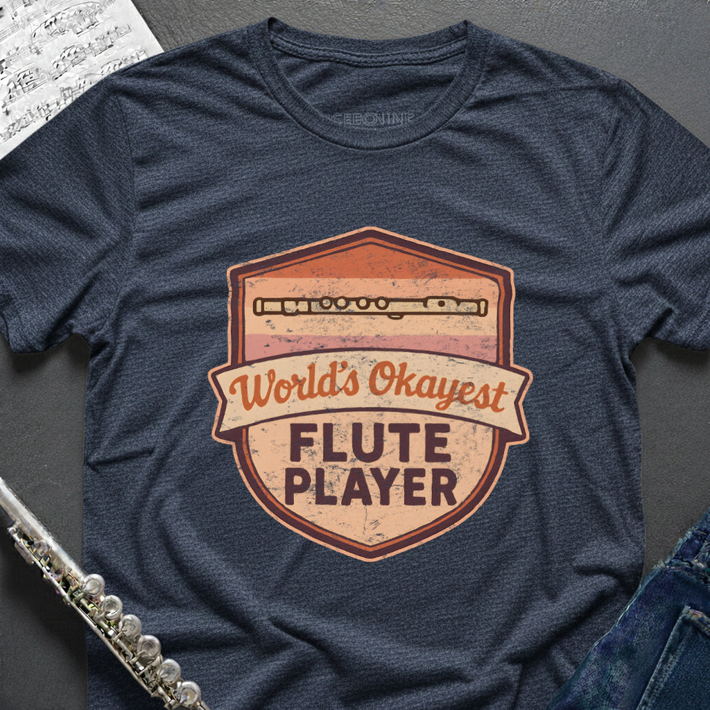 World's Okayest Flute Vintage T-Shirt