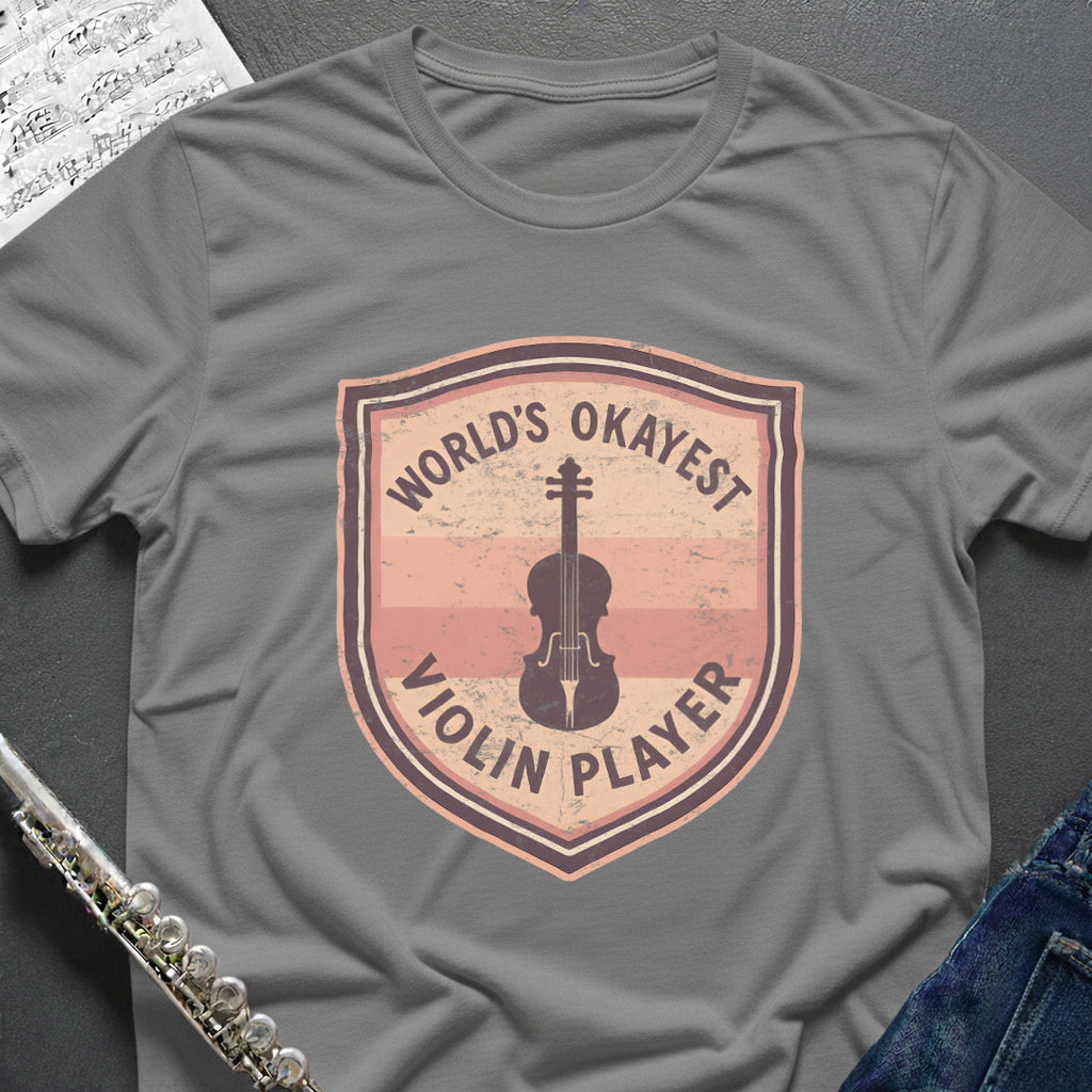 World's Okayest Violin Vintage T-Shirt
