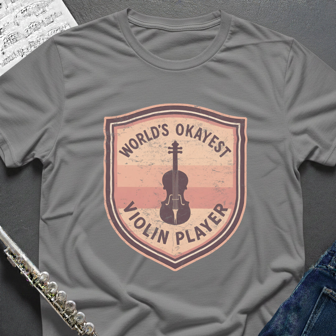 World's Okayest Violin Vintage T-Shirt
