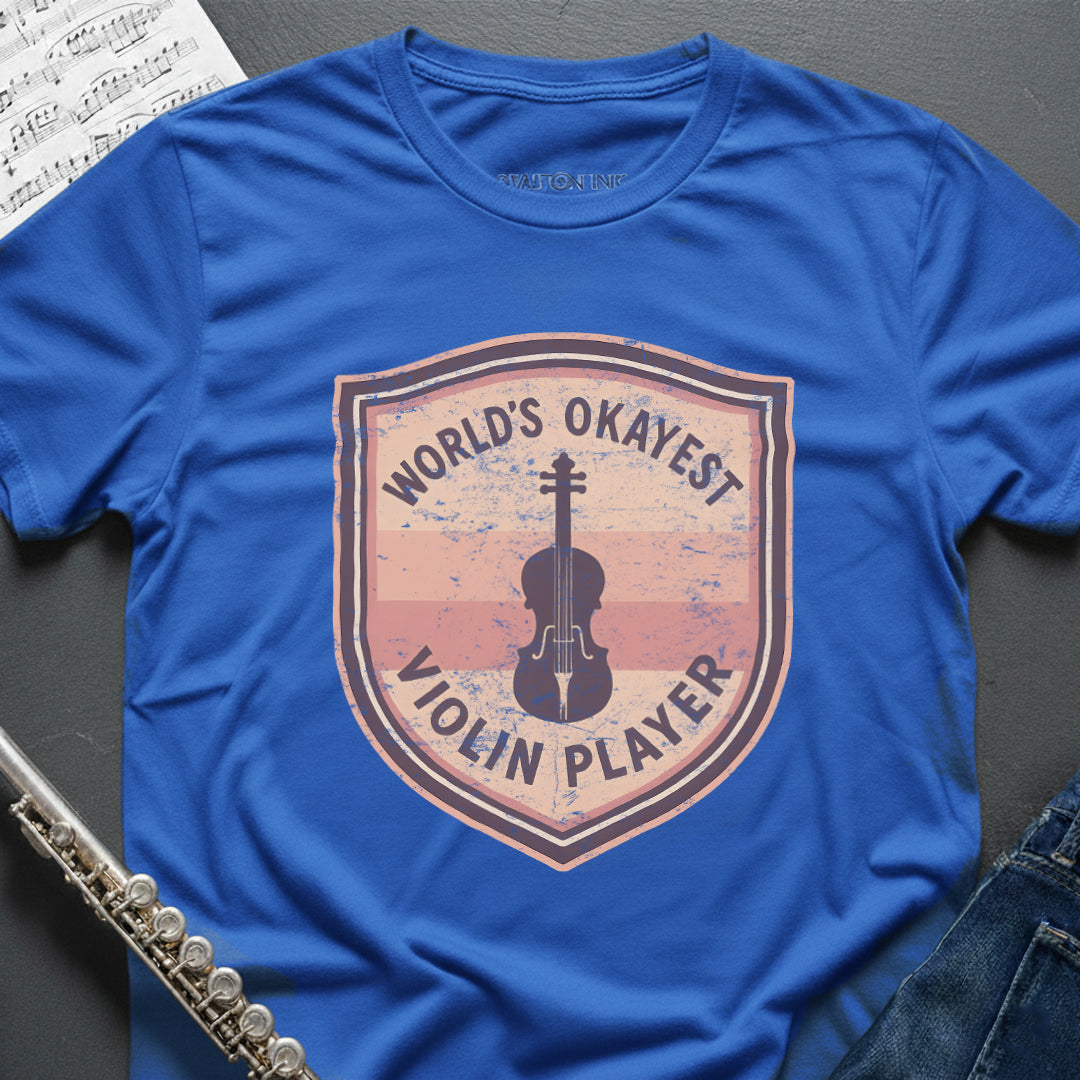 World's Okayest Violin Vintage T-Shirt