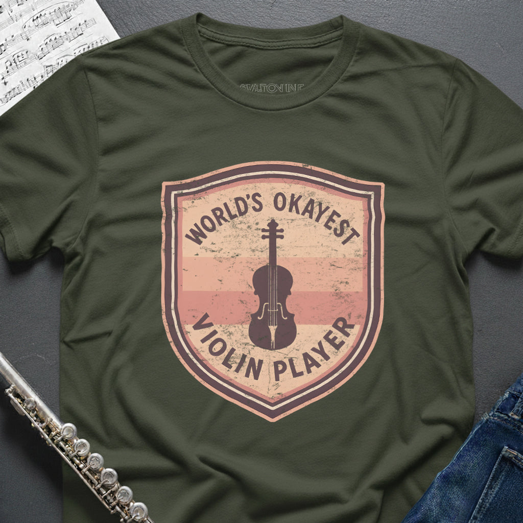 World's Okayest Violin Vintage T-Shirt