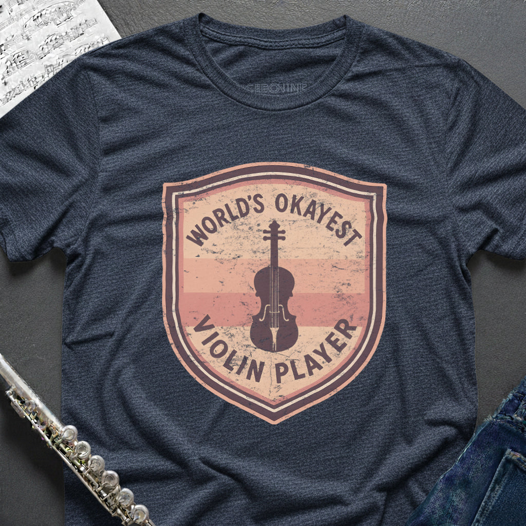 World's Okayest Violin Vintage T-Shirt