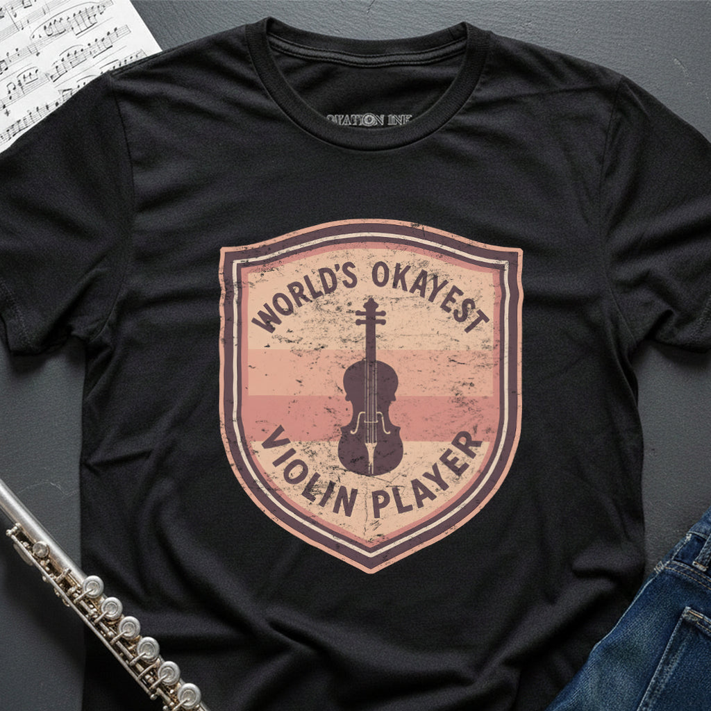 World's Okayest Violin Vintage T-Shirt
