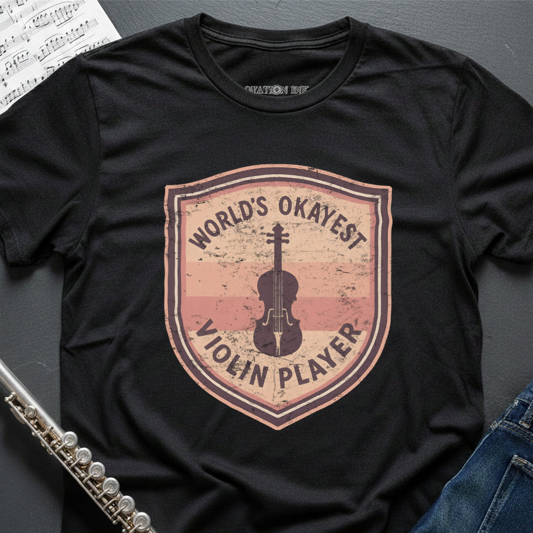 World's Okayest Violin Vintage T-Shirt