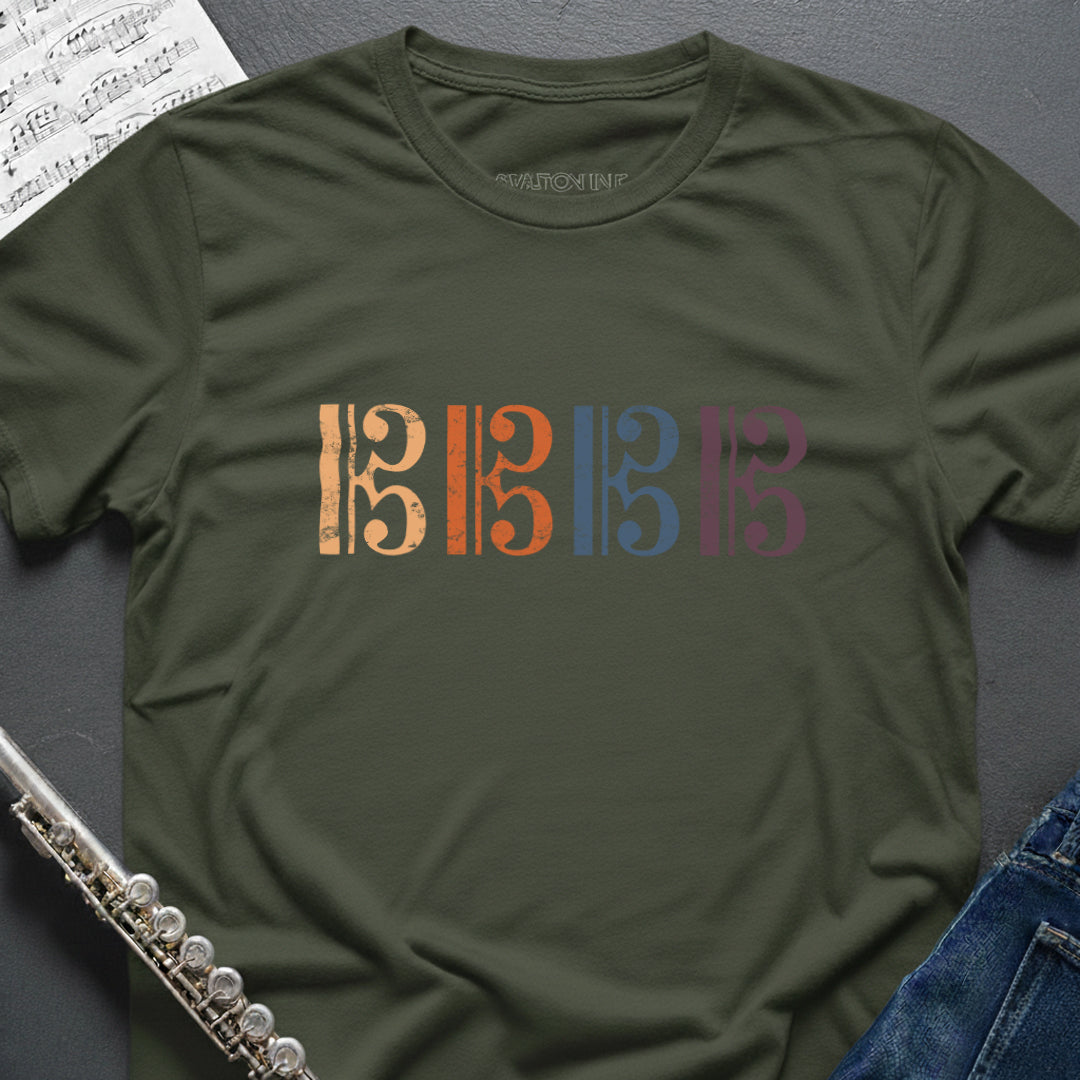 Alto Tenor Clefs Vintage T-Shirt