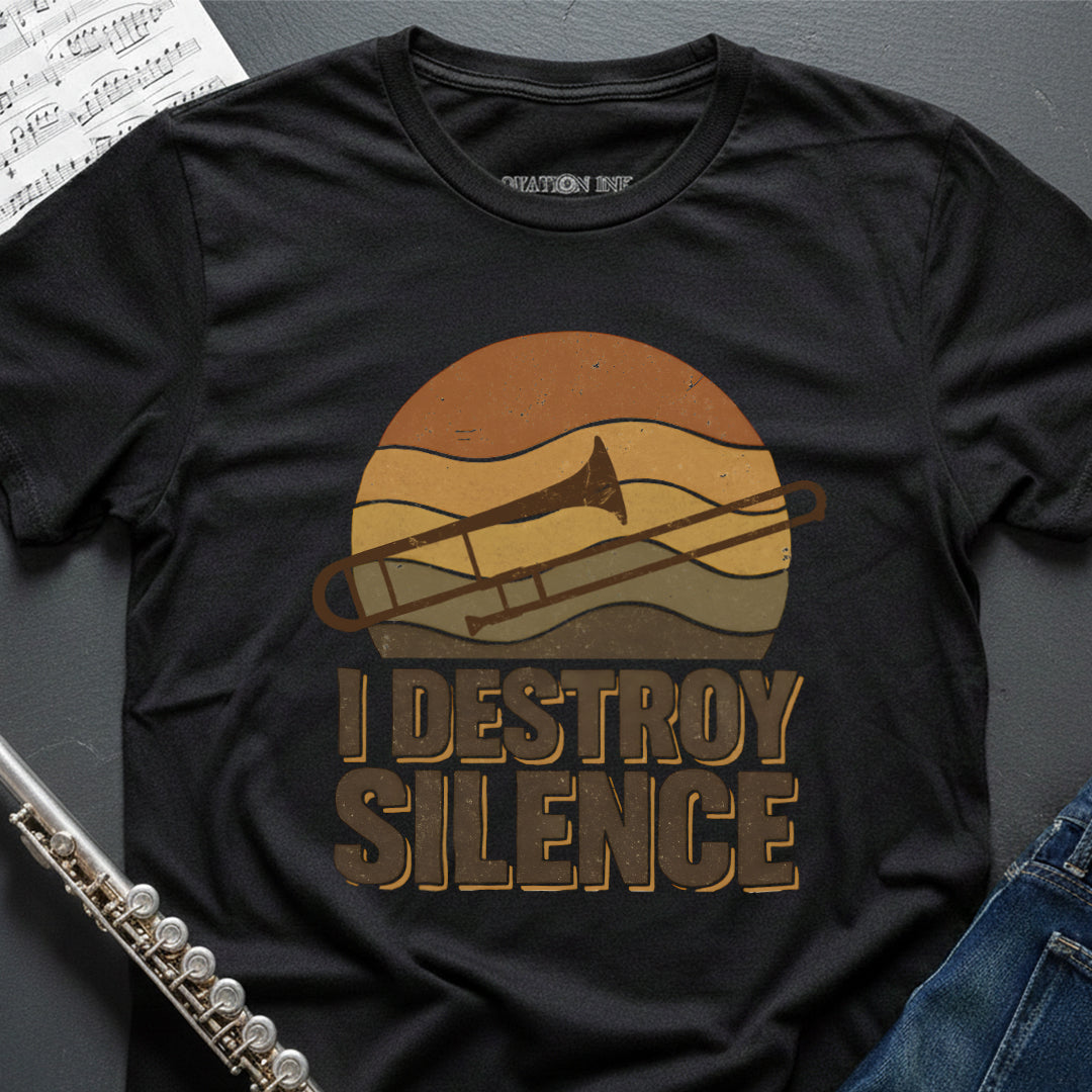 Destroy Silence Trombone T-Shirt