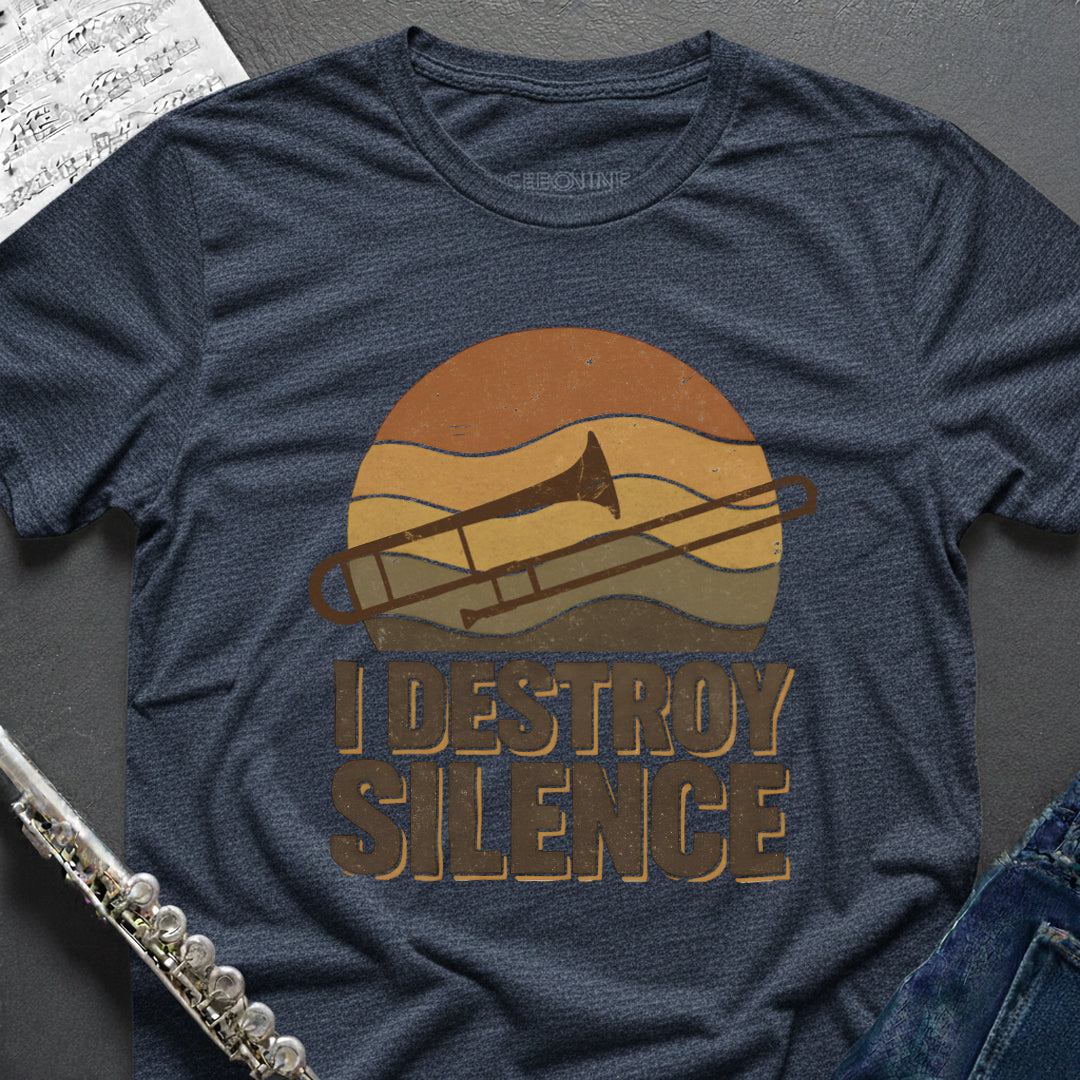 Destroy Silence Trombone T-Shirt