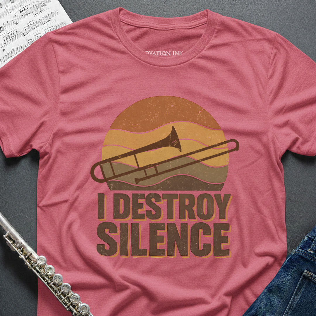 Destroy Silence Trombone T-Shirt