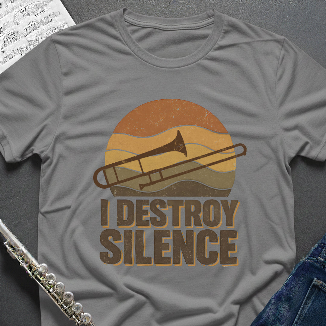 Destroy Silence Trombone T-Shirt