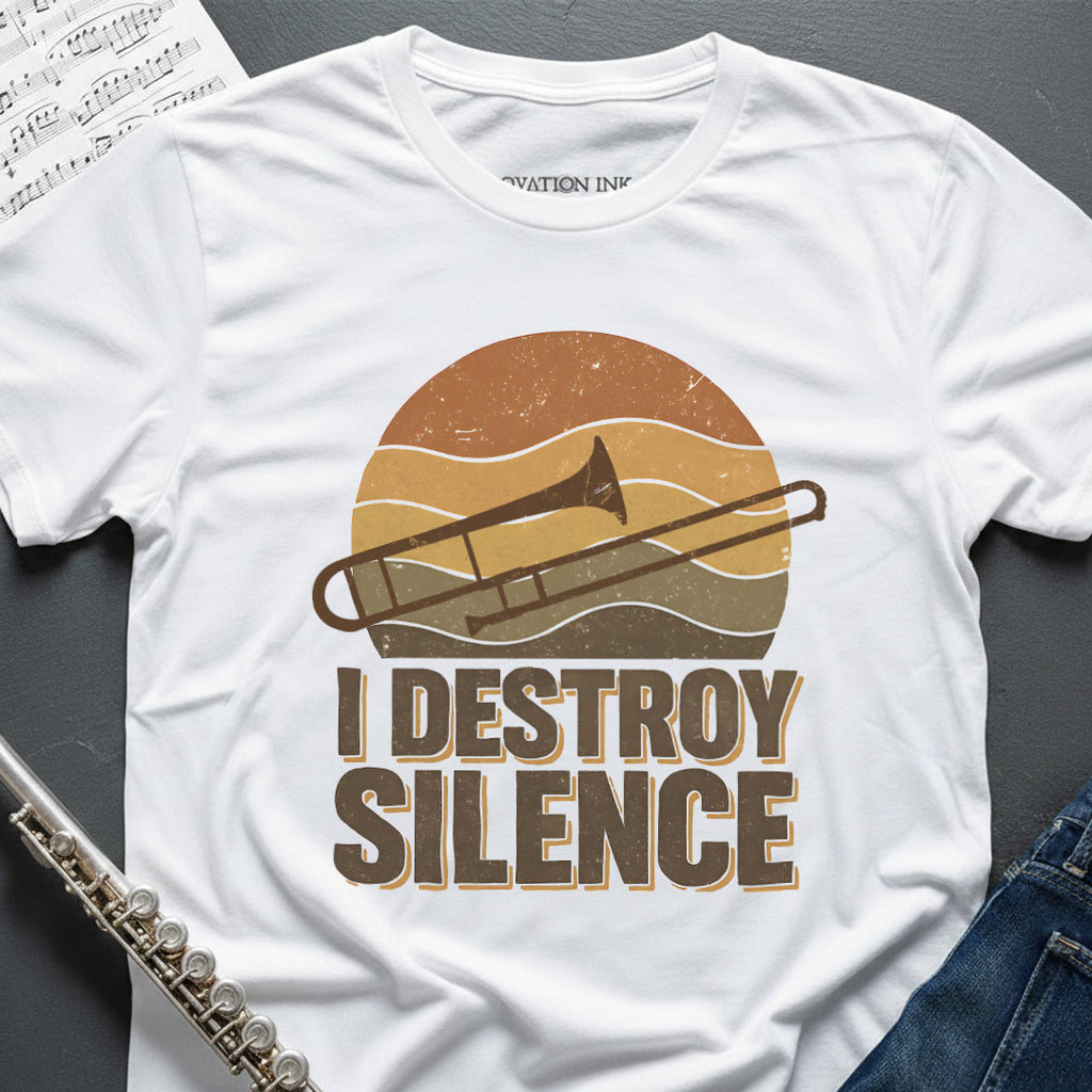 Destroy Silence Trombone T-Shirt