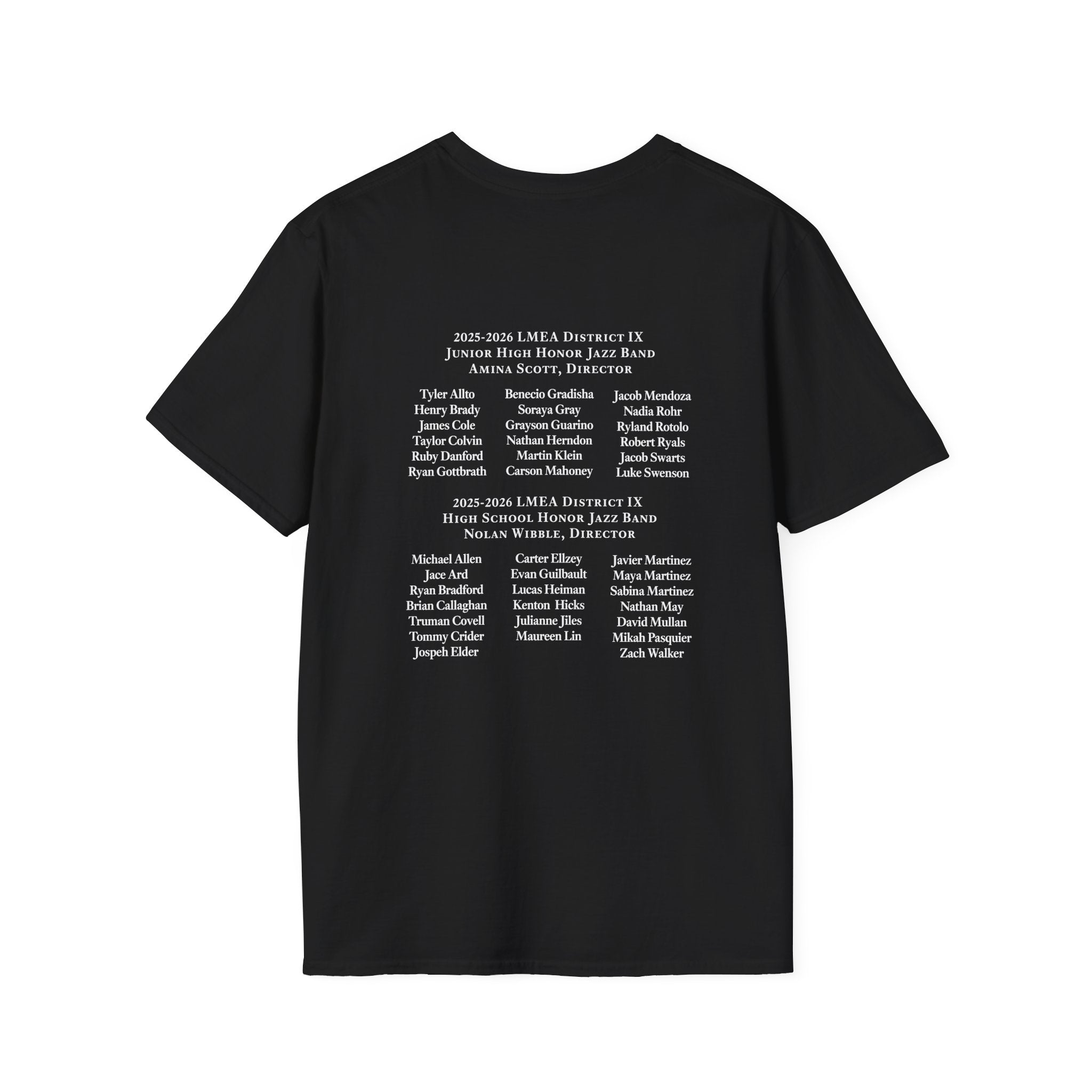LMEA District 9 Honor JAZZ Band 25-26 T-Shirt