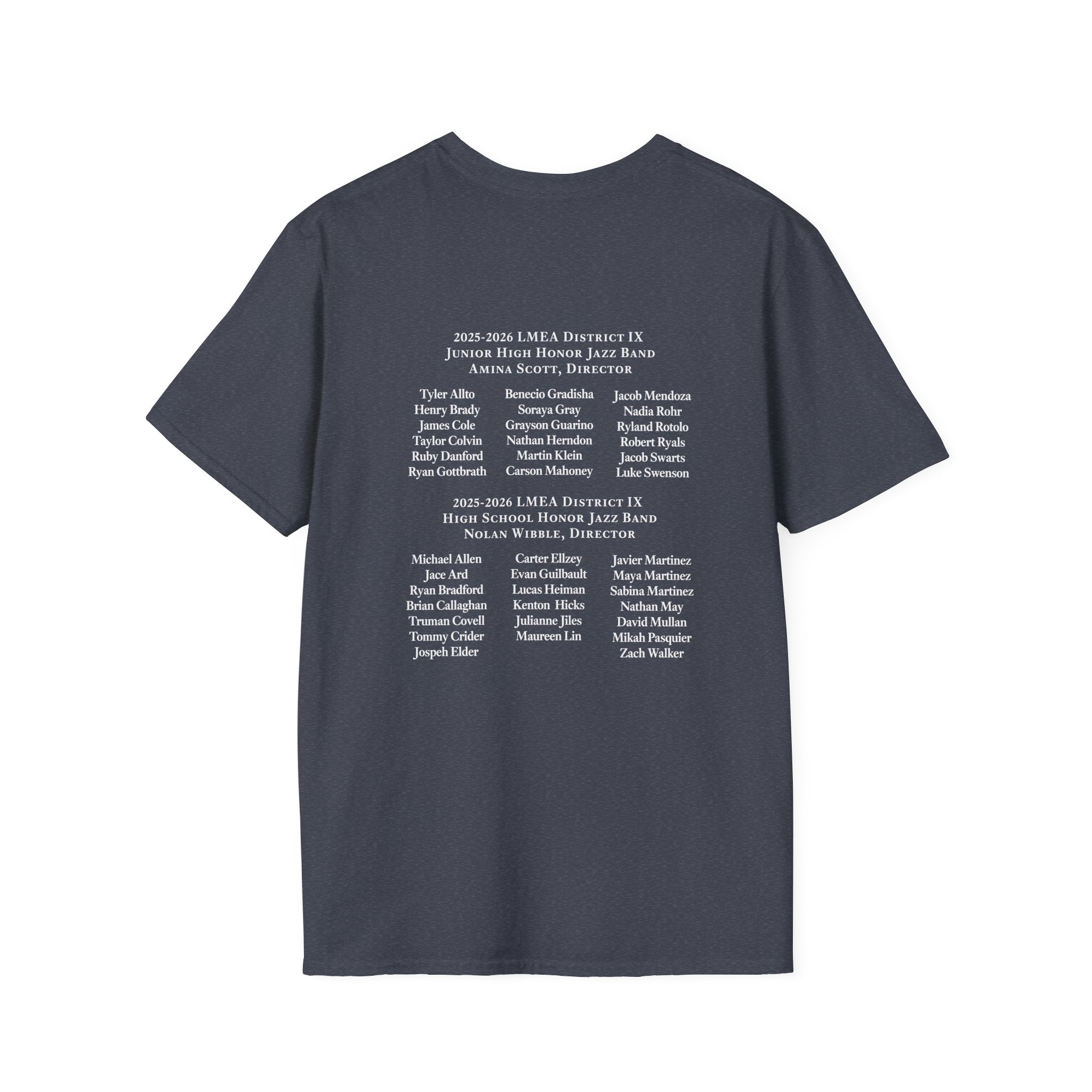LMEA District 9 Honor JAZZ Band 25-26 T-Shirt