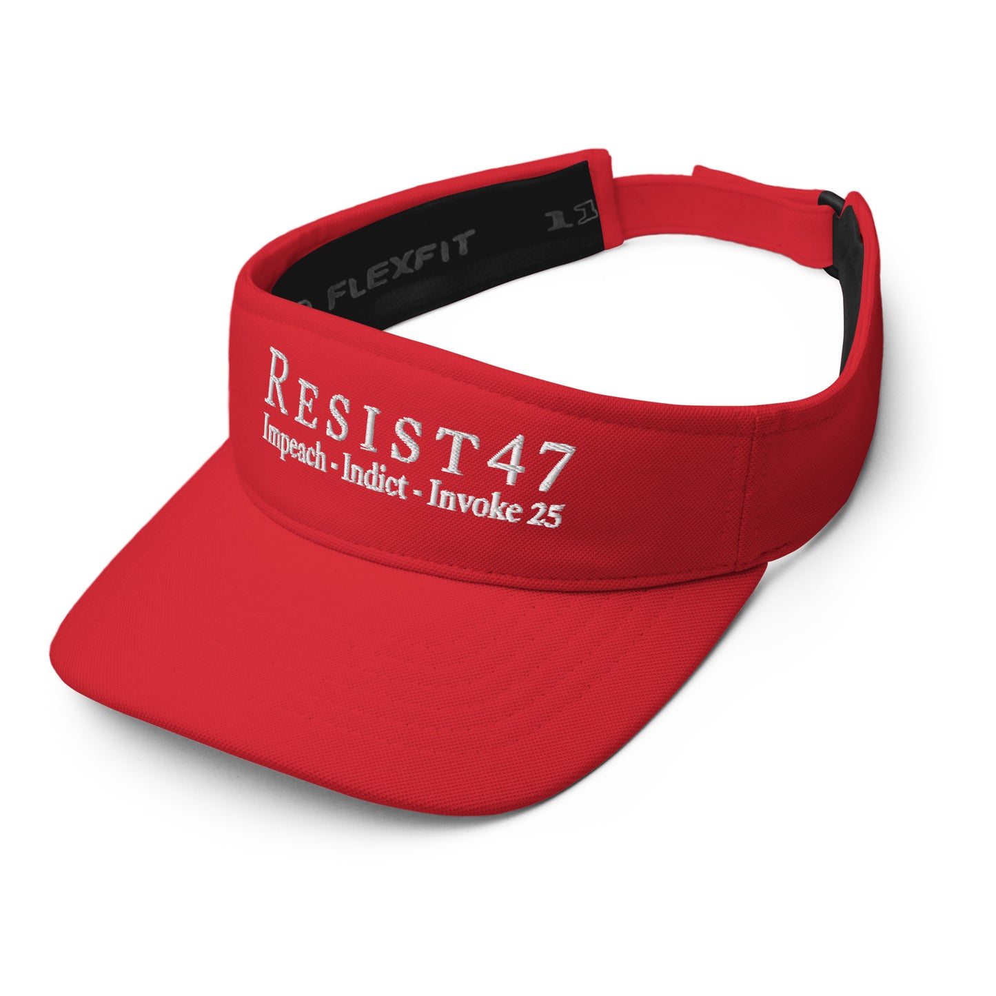 visor with “Resist47 Protest” graphic, front view
