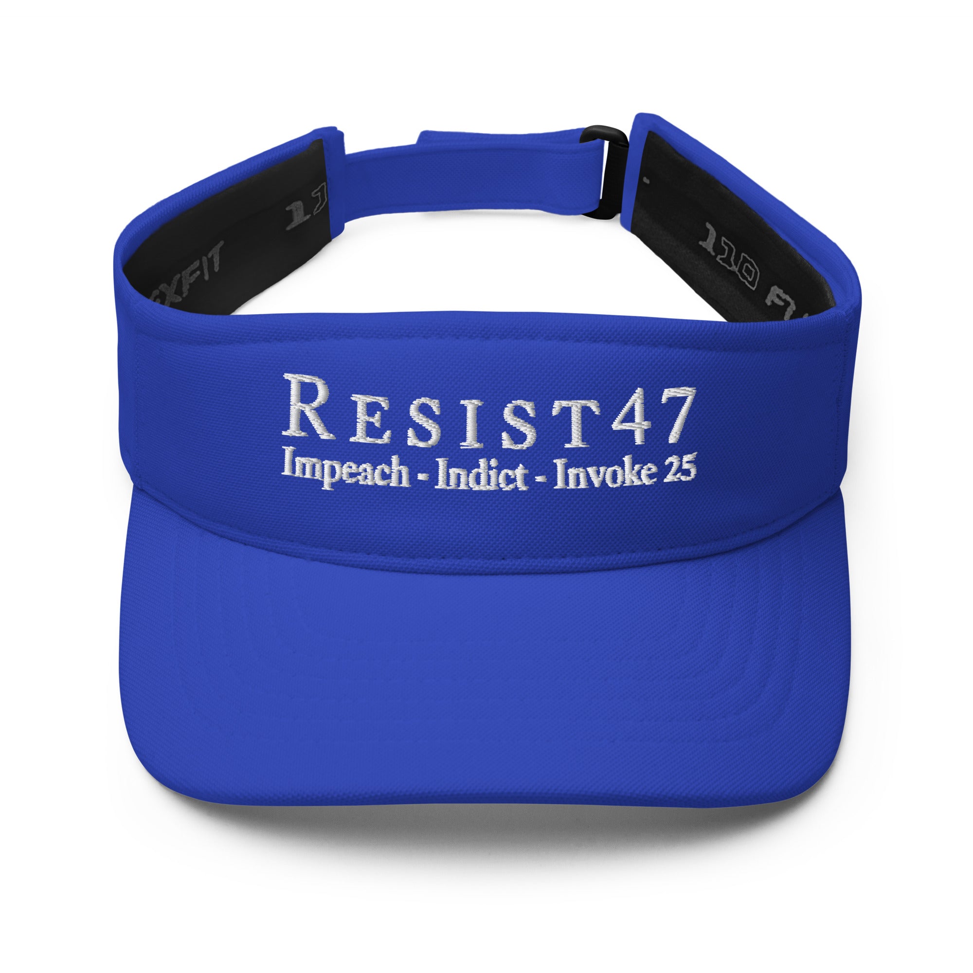 visor with “Resist47 Protest” graphic, front view